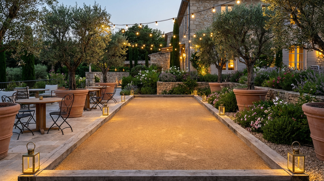 Terrain de pétanque professionnel